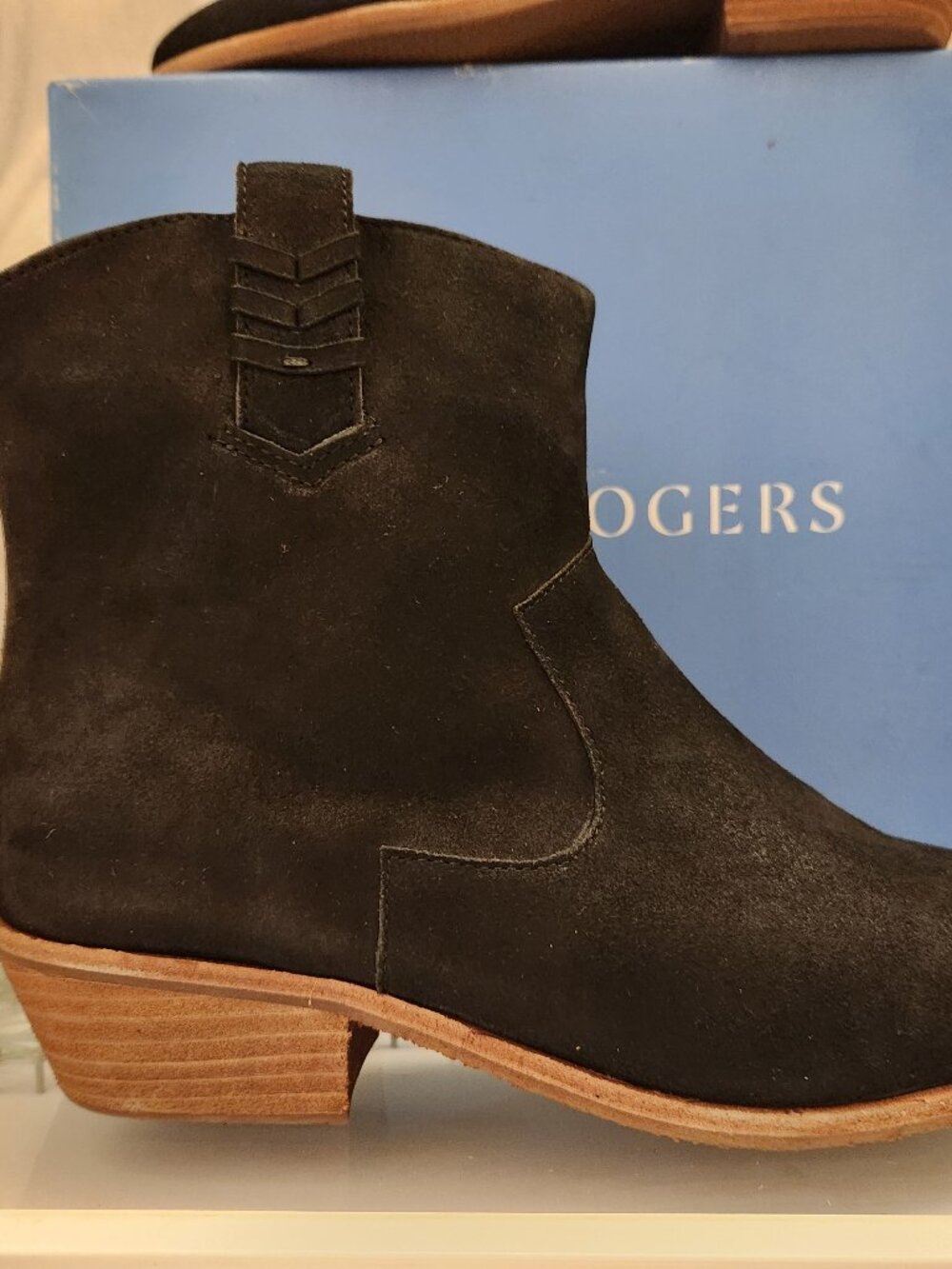 Jack Rogers Black Nubuck "Stella" Pull on Booties. NIB. Size 7.5